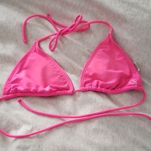Pink bikini top